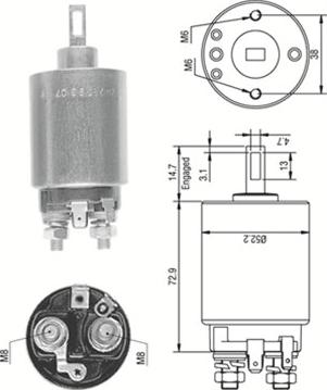 Magneti Marelli 940113050282 - Тяговое реле, соленоид, стартер unicars.by