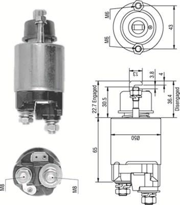 Magneti Marelli 940113050234 - Тяговое реле, соленоид, стартер unicars.by