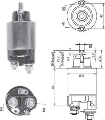 Magneti Marelli 940113050235 - Тяговое реле, соленоид, стартер unicars.by