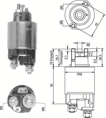 Magneti Marelli 940113050236 - Тяговое реле, соленоид, стартер unicars.by