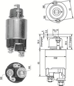 Magneti Marelli 940113050231 - Тяговое реле, соленоид, стартер unicars.by