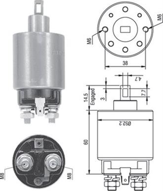 Magneti Marelli 940113050238 - Тяговое реле, соленоид, стартер unicars.by