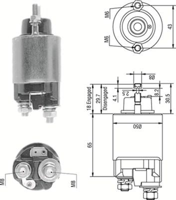 Magneti Marelli 940113050233 - Тяговое реле, соленоид, стартер unicars.by