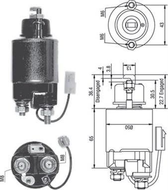 Magneti Marelli 940113050232 - Тяговое реле, соленоид, стартер unicars.by