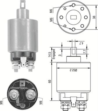 Magneti Marelli 940113050237 - Тяговое реле, соленоид, стартер unicars.by