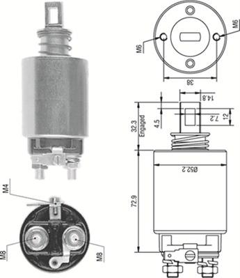 Magneti Marelli 940113050279 - Тяговое реле, соленоид, стартер unicars.by