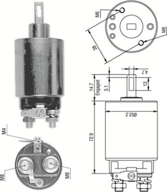 Magneti Marelli 940113050276 - Тяговое реле, соленоид, стартер unicars.by