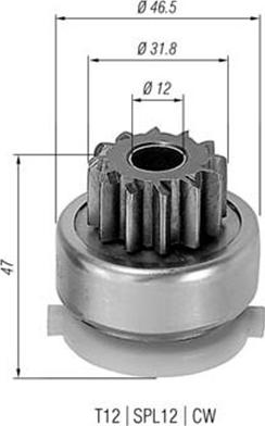 Magneti Marelli 940113020416 - Ведущая шестерня, бендикс, стартер unicars.by