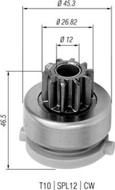 Magneti Marelli 940113020439 - Ведущая шестерня, бендикс, стартер unicars.by