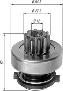 Magneti Marelli 940113020193 - Ведущая шестерня, бендикс, стартер unicars.by