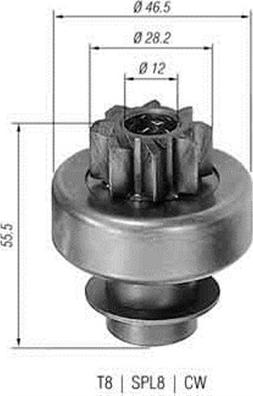 Magneti Marelli 940113020130 - Ведущая шестерня, бендикс, стартер unicars.by