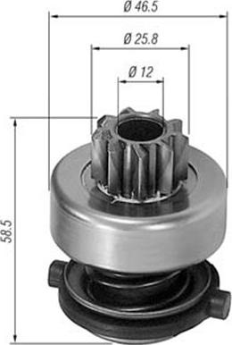 Magneti Marelli 940113020138 - Ведущая шестерня, бендикс, стартер unicars.by