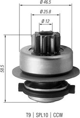 Magneti Marelli 940113020171 - Ведущая шестерня, бендикс, стартер unicars.by