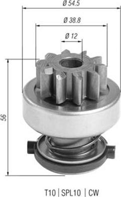 Magneti Marelli 940113020397 - Ведущая шестерня, бендикс, стартер unicars.by