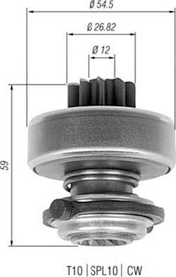 Magneti Marelli 940113020323 - Ведущая шестерня, бендикс, стартер unicars.by