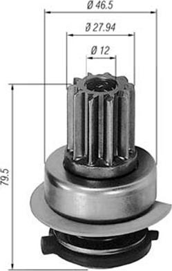 Magneti Marelli 940113020291 - Ведущая шестерня, бендикс, стартер unicars.by