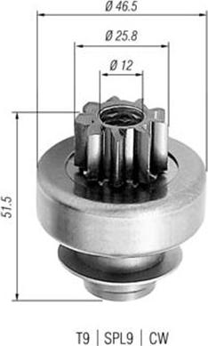 Magneti Marelli 940113020240 - Ведущая шестерня, бендикс, стартер unicars.by