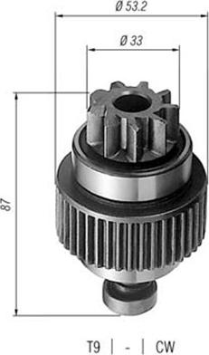 Magneti Marelli 940113020250 - Ведущая шестерня, бендикс, стартер unicars.by