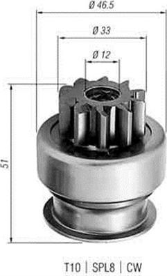 Magneti Marelli 940113020258 - Ведущая шестерня, бендикс, стартер unicars.by