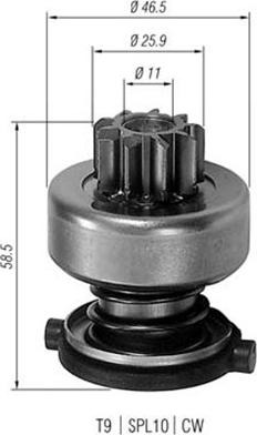 Magneti Marelli 940113020200 - Ведущая шестерня, бендикс, стартер unicars.by