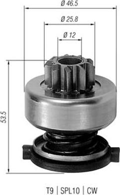 Magneti Marelli 940113020226 - Ведущая шестерня, бендикс, стартер unicars.by