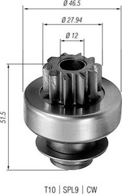 Magneti Marelli 940113020227 - Ведущая шестерня, бендикс, стартер unicars.by