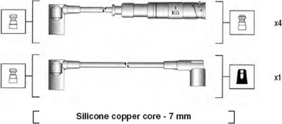 Magneti Marelli 941115020651 - Комплект проводов зажигания unicars.by