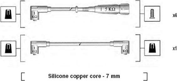 Magneti Marelli 941175230762 - Комплект проводов зажигания unicars.by