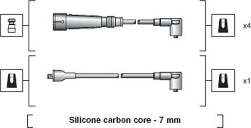 Magneti Marelli 941318111155 - Комплект проводов зажигания unicars.by