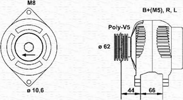 Magneti Marelli 943346091010 - Генератор unicars.by