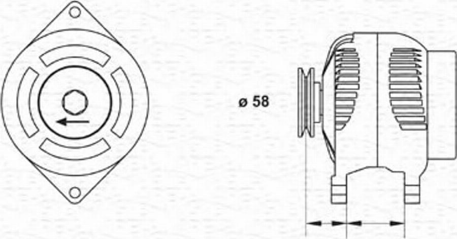 Magneti Marelli 943346053010 - Генератор unicars.by