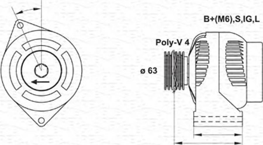 Magneti Marelli 943346008010 - Генератор unicars.by