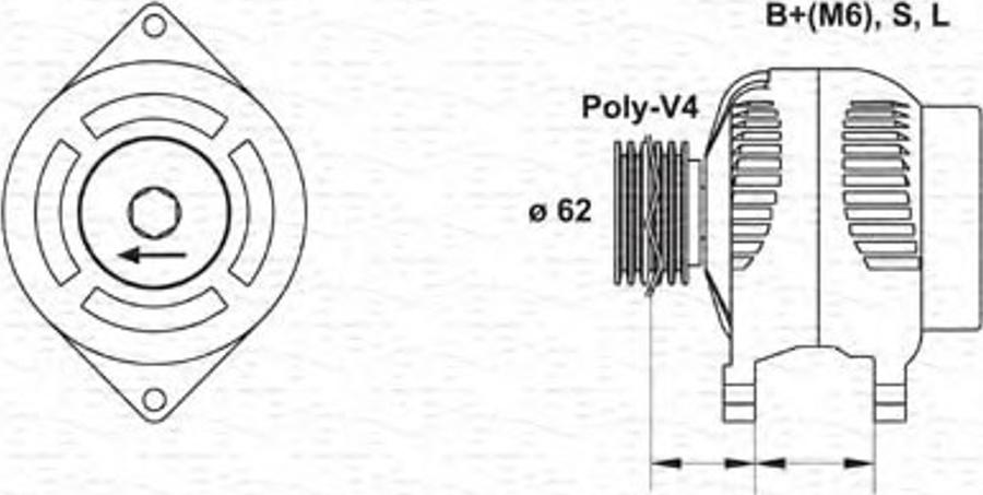 Magneti Marelli 943346016010 - Генератор unicars.by