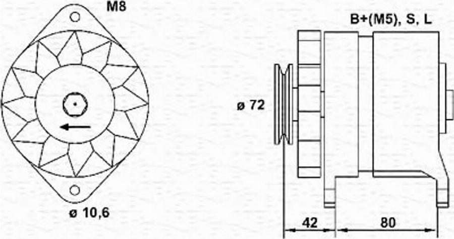 Magneti Marelli 943346080010 - Генератор unicars.by