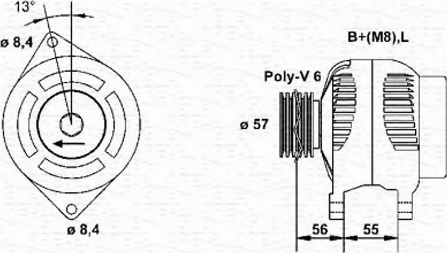 Magneti Marelli 943346036010 - Генератор unicars.by