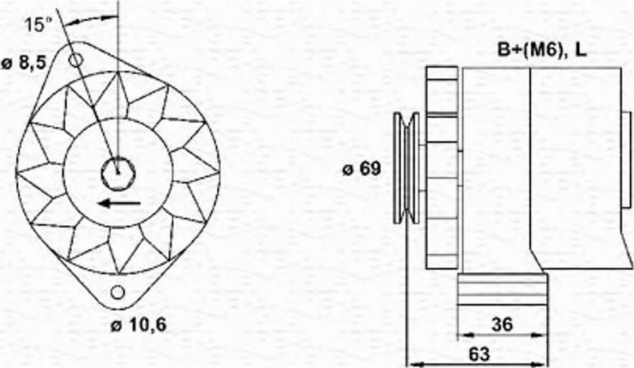 Magneti Marelli 943346033010 - Генератор unicars.by