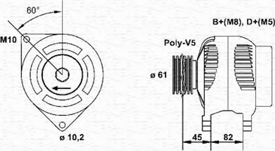 Magneti Marelli 943346037010 - Генератор unicars.by