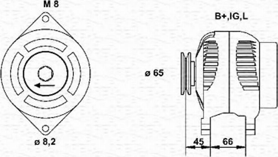 Magneti Marelli 943346024010 - Генератор unicars.by