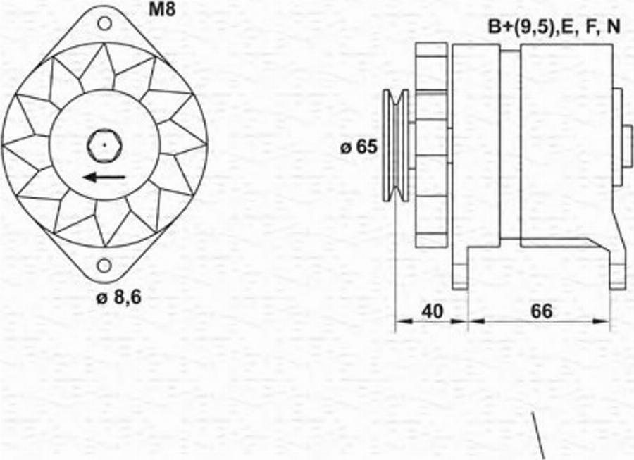 Magneti Marelli 943346026010 - Генератор unicars.by