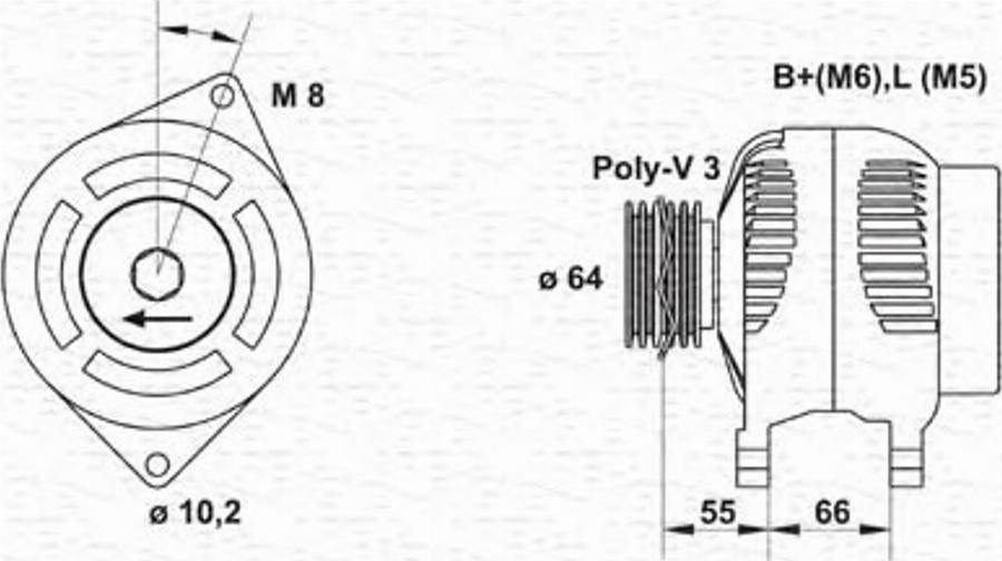 Magneti Marelli 943346198010 - Генератор unicars.by