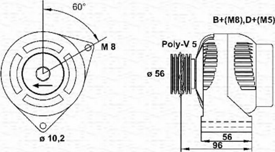 Magneti Marelli 943346154010 - Генератор unicars.by