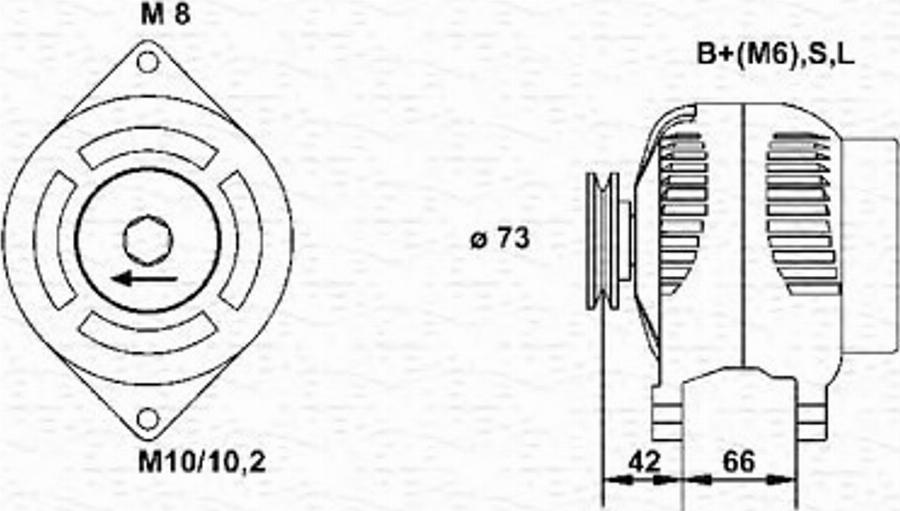 Magneti Marelli 943346133010 - Генератор unicars.by