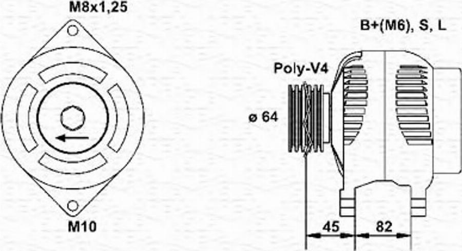 Magneti Marelli 943346126010 - Генератор unicars.by