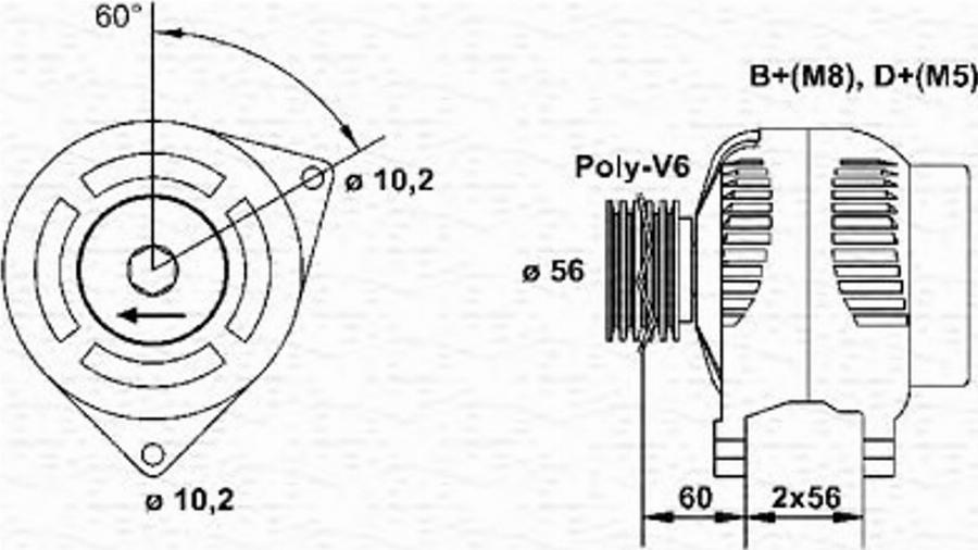 Magneti Marelli 943346207010 - Генератор unicars.by