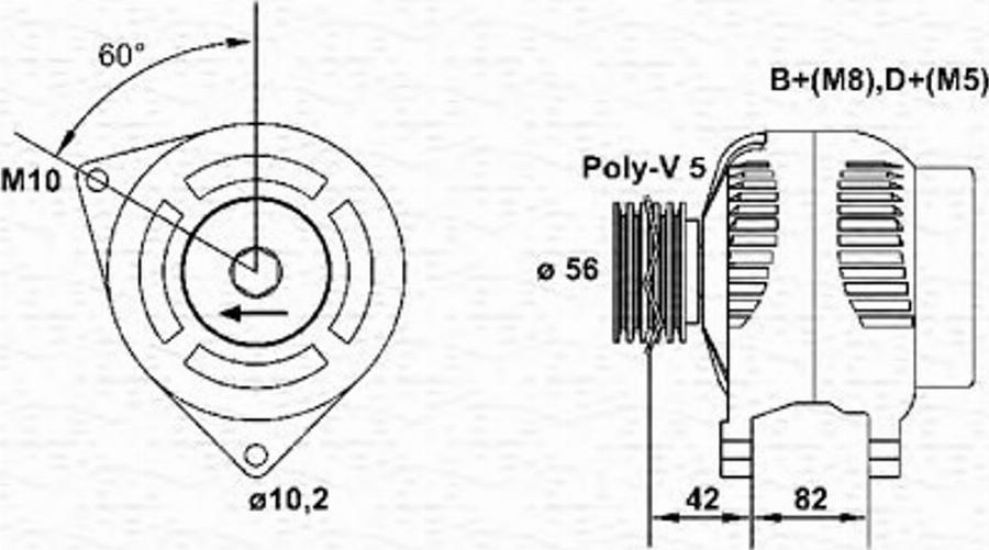 Magneti Marelli 943355045010 - Генератор unicars.by