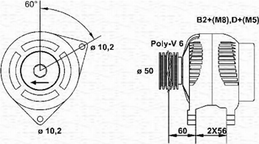 Magneti Marelli 943355048010 - Генератор unicars.by