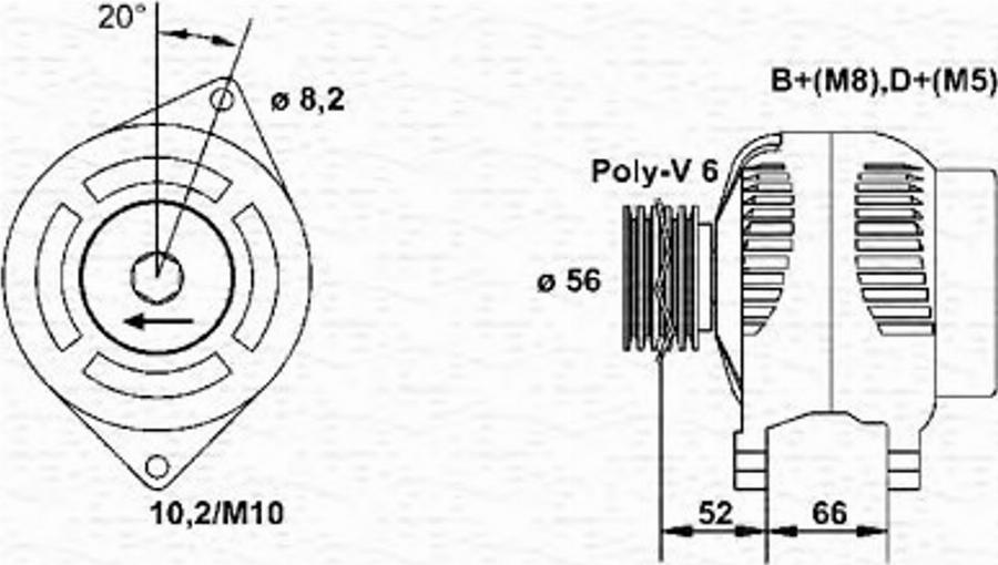 Magneti Marelli 943355057010 - Генератор unicars.by