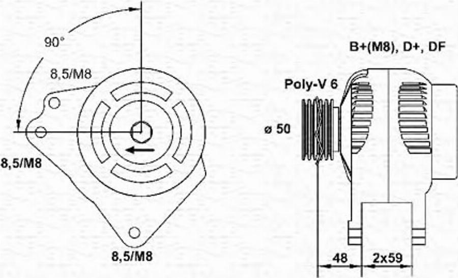 Magneti Marelli 943355009010 - Генератор unicars.by