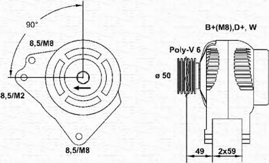 Magneti Marelli 943355004010 - Генератор unicars.by