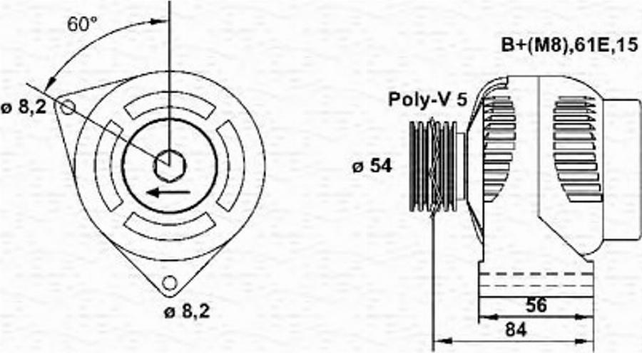 Magneti Marelli 943355019010 - Генератор unicars.by